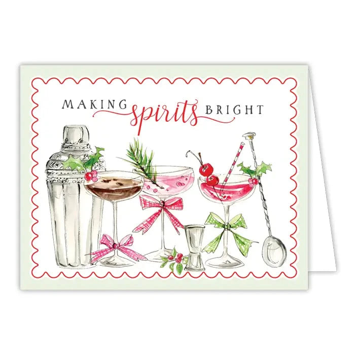 Christmas Greeting Cards Gift Card Rosanne Beck Making Spirits Bright 