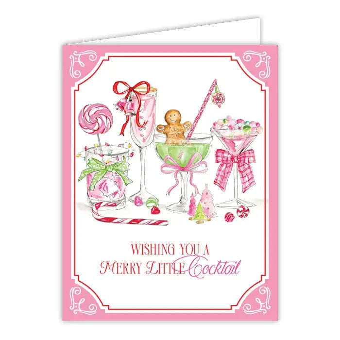 Christmas Greeting Cards Gift Card Rosanne Beck Wishing You a Merry Little Cocktail 