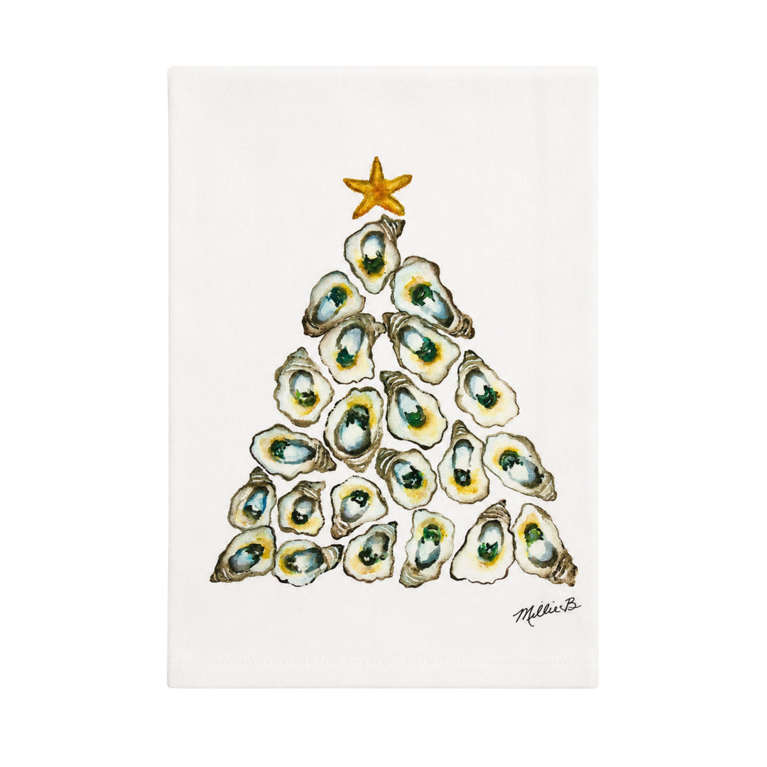 Christmas Kitchen Towels Kitchen Towel Low Country Linens Watercolor Oyster Tree 