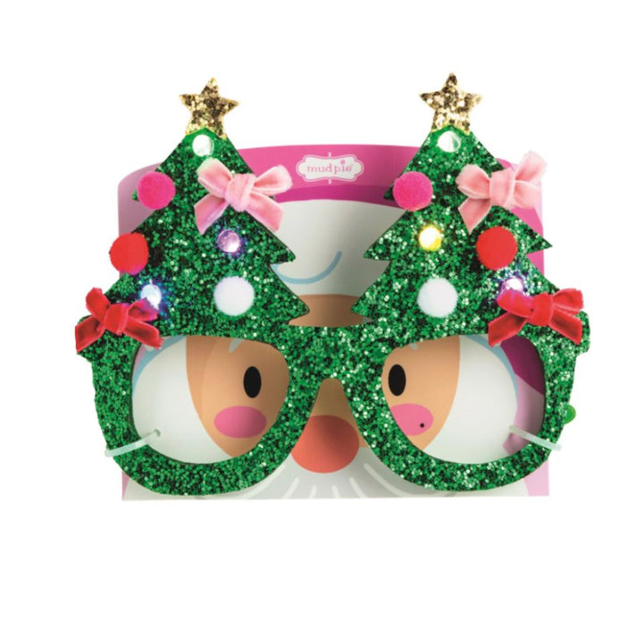 Christmas Light Up Glasses Party Decor MudPie Christmas Tree 