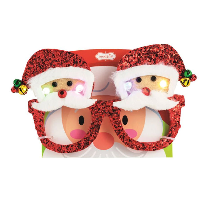 Christmas Light Up Glasses Party Decor MudPie Santa 