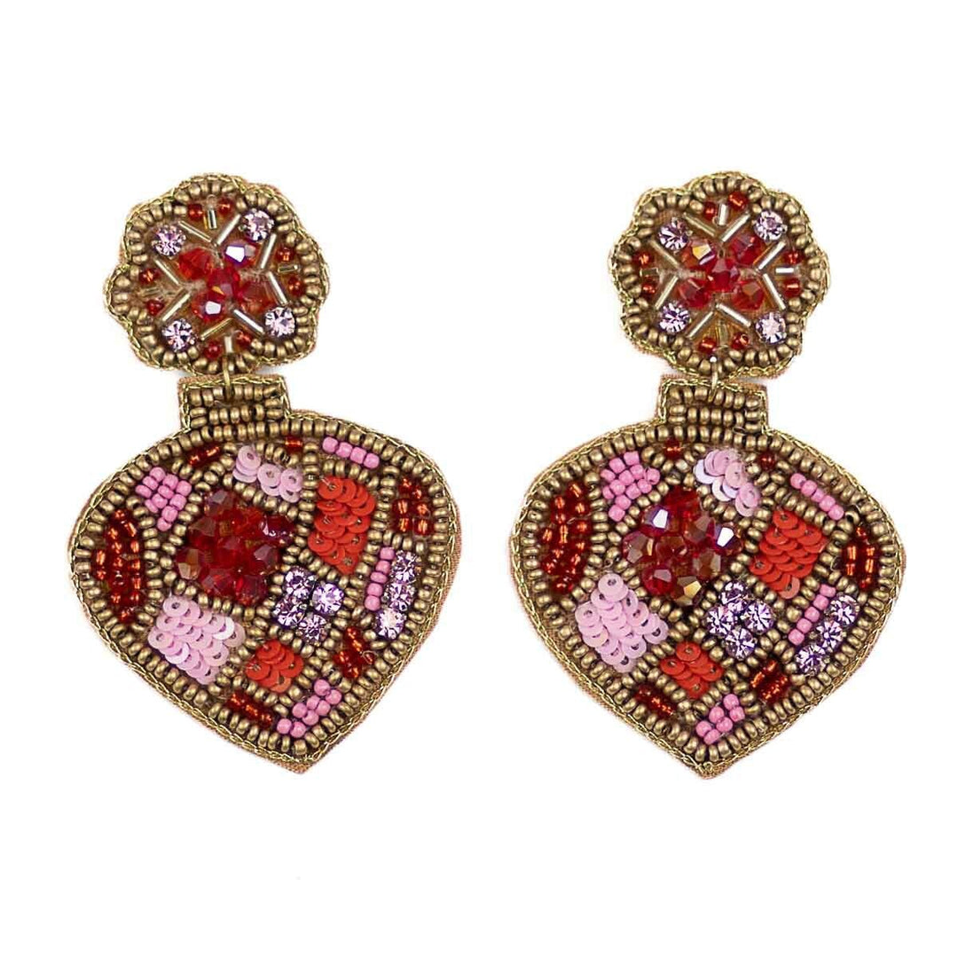 Christmas Ornament Beaded Earrings Womens Earrings The Royal Standard 