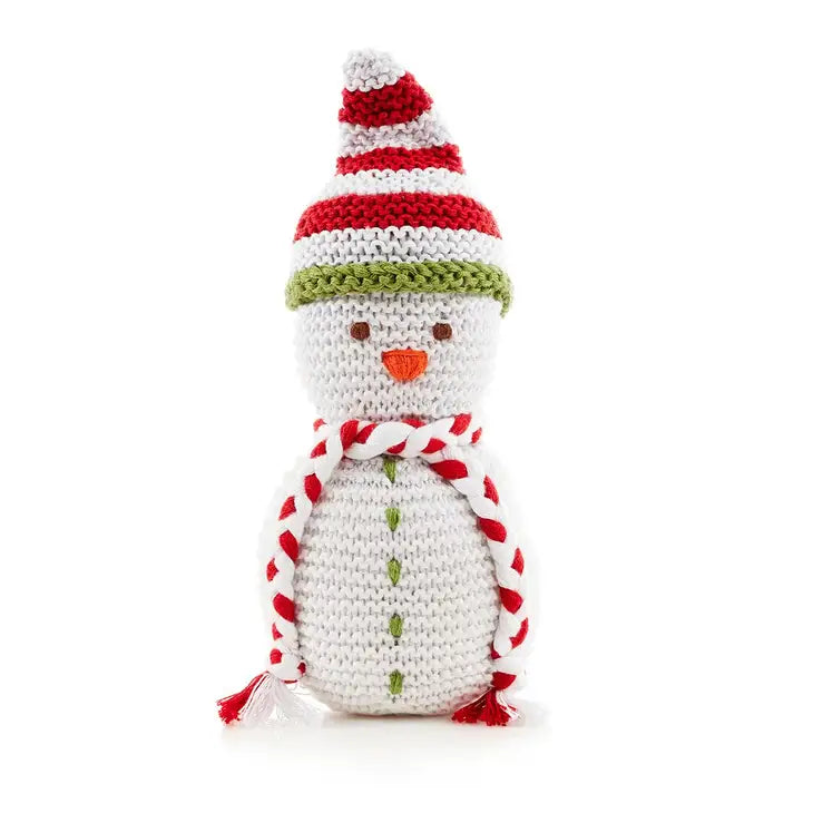 Christmas Rattle - Snowman Rattle Pebble 