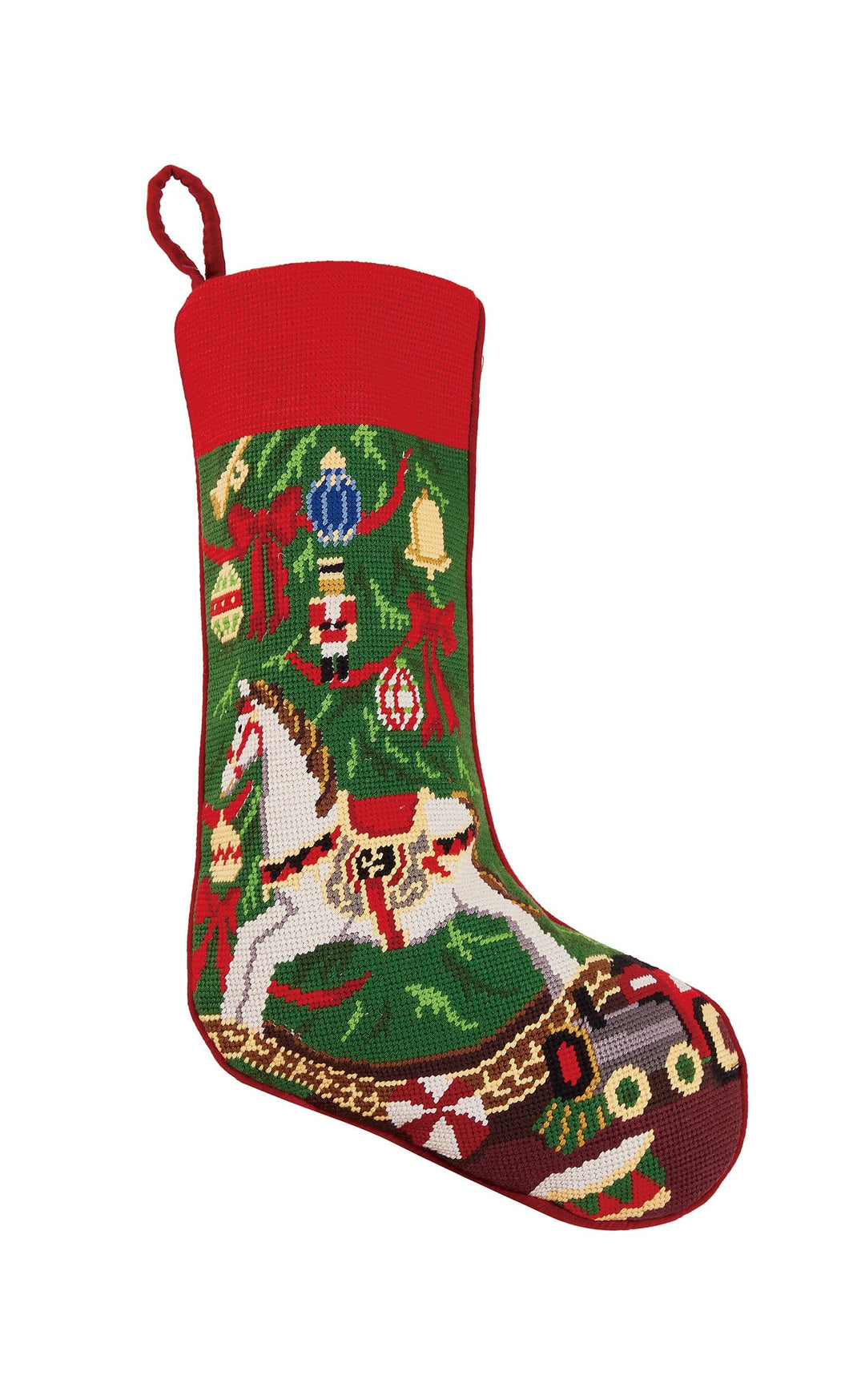 Christmas Rocking Horse Needlepoint Stocking Christmas Stocking Peking Handicraft 