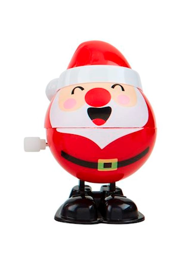 Christmas Santa Wind Up Toy Mini Toys MudPie Santa Laughing 
