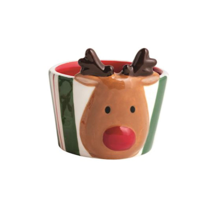 Christmas Tidbit Bowl Dishes Decorative Bowl MudPie Reindeer 