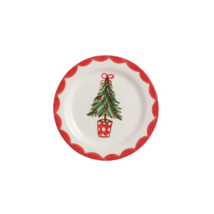 Christmas Tidbit Plates Decorative Plate MudPie Christmas Tree 