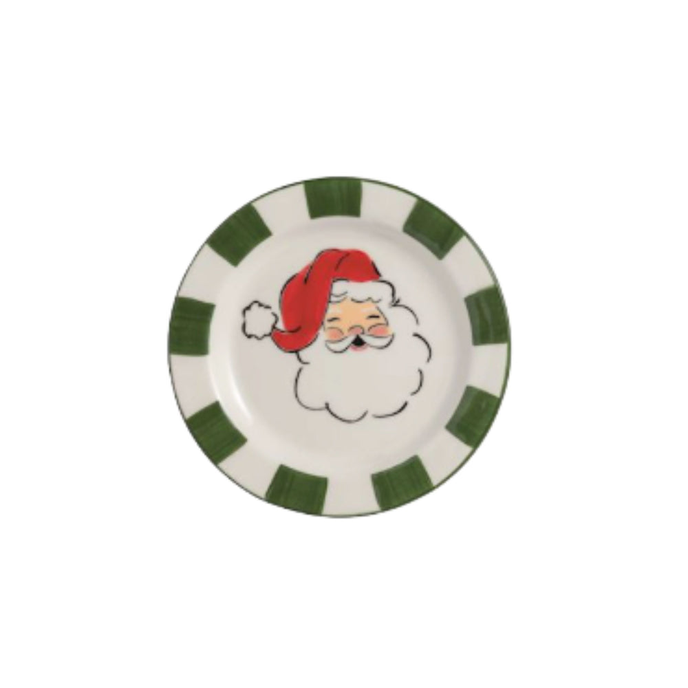 Christmas Tidbit Plates Decorative Plate MudPie Santa 