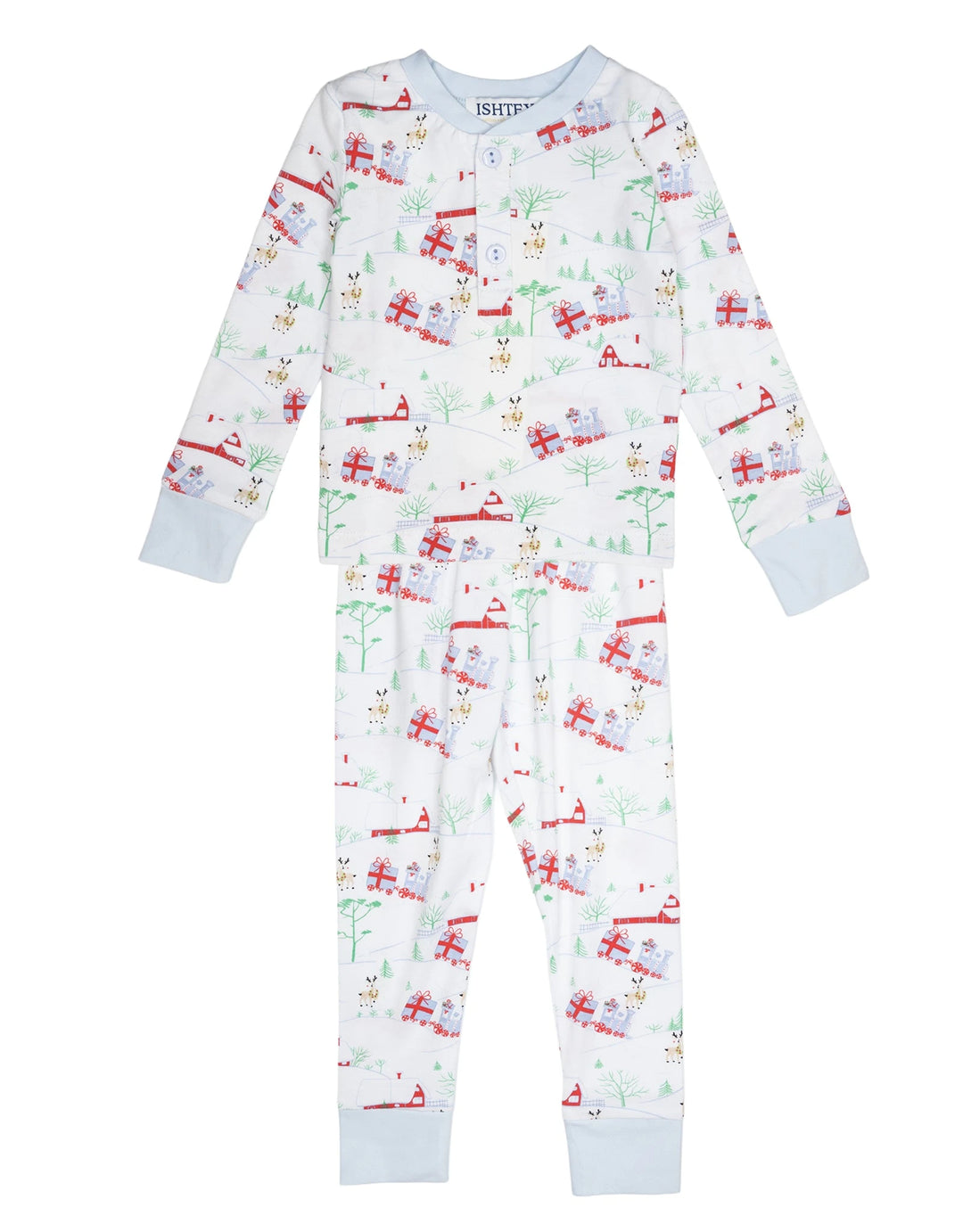 Christmas Train Two Piece Pajamas Boy Pajamas Ishtex 