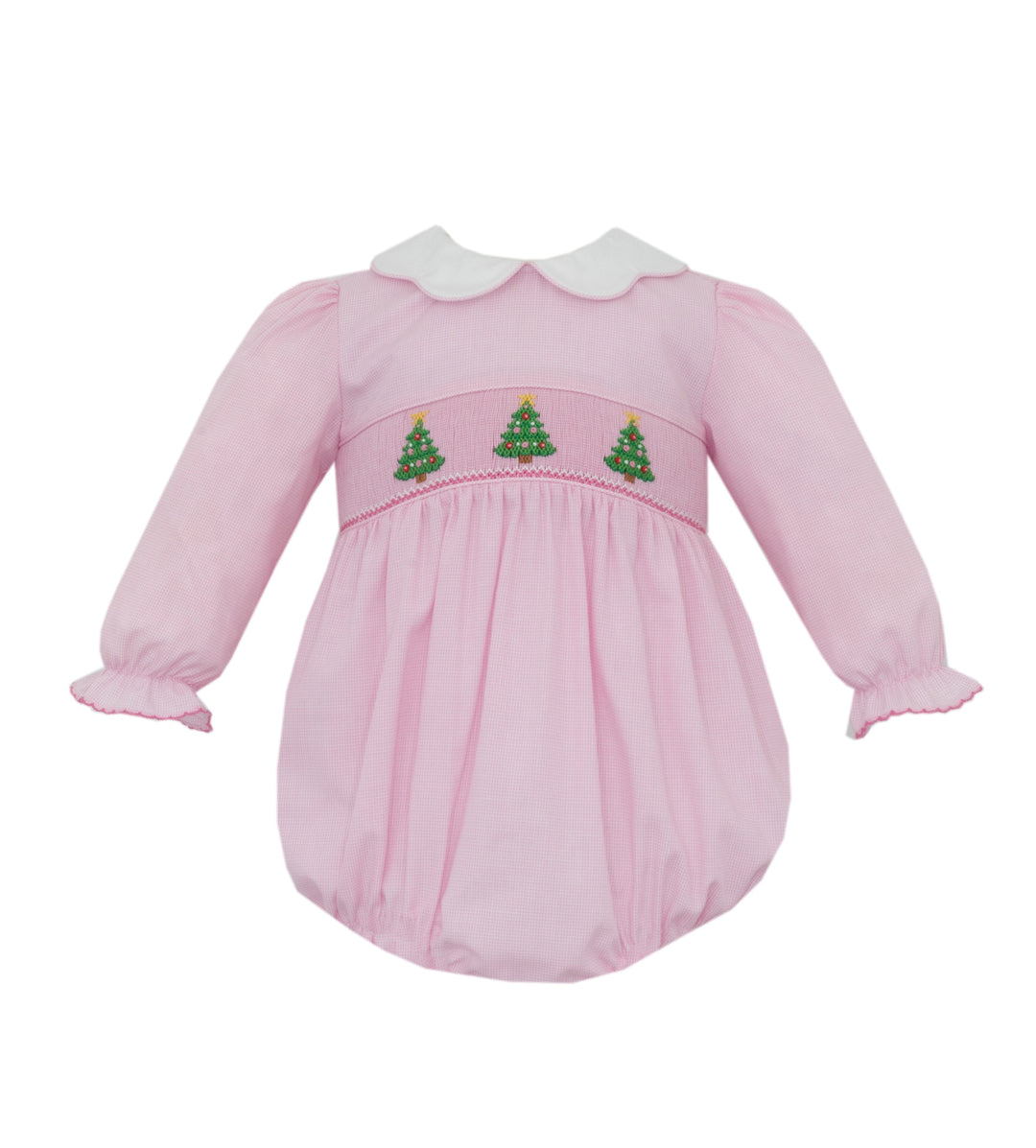 Christmas Tree Smocked Bubble Girl Bubble Petit Bebe 
