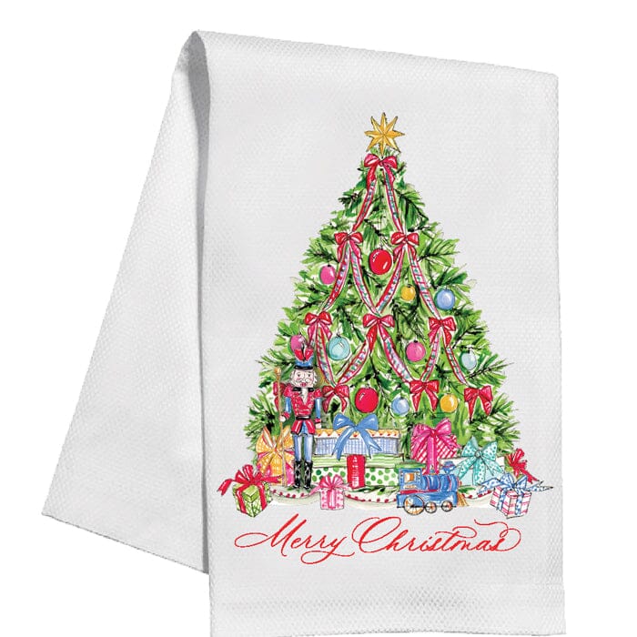 Christmas Tree with Gifts Kitchen Towel Kitchen Towel Rosanne Beck 
