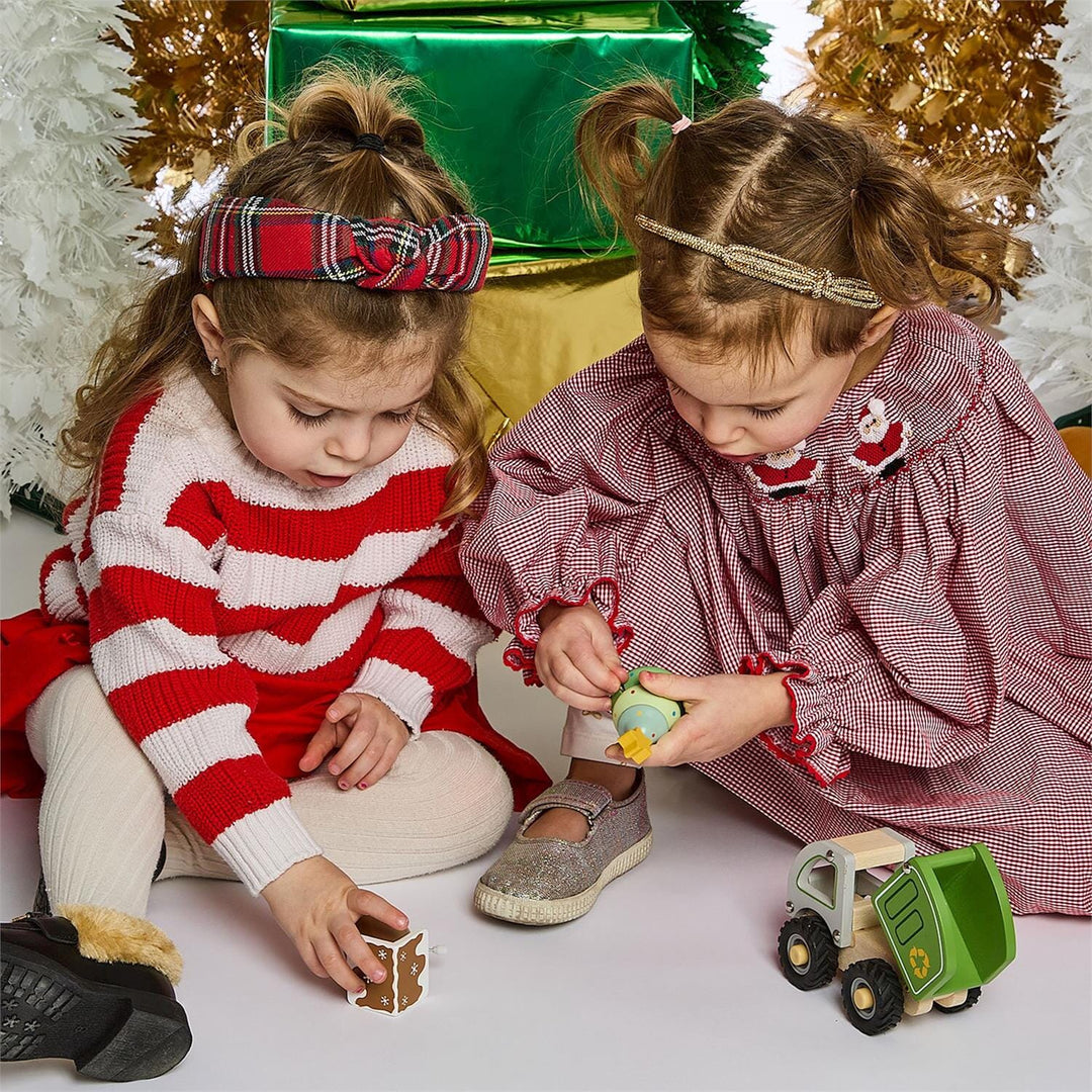 Christmas Wooden Wind Up Spinning Toy Activity Toy Two's Company 