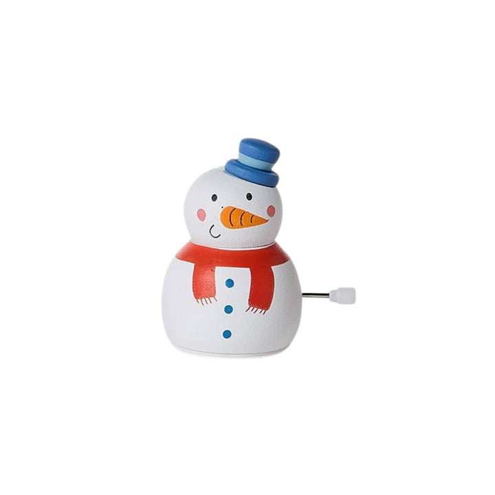 Christmas Wooden Wind Up Spinning Toy Activity Toy Two's Company Snowman 