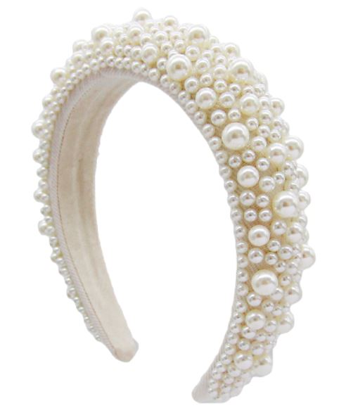 Chunky Pearl Covered Headband Womens Headband Golden Stella 