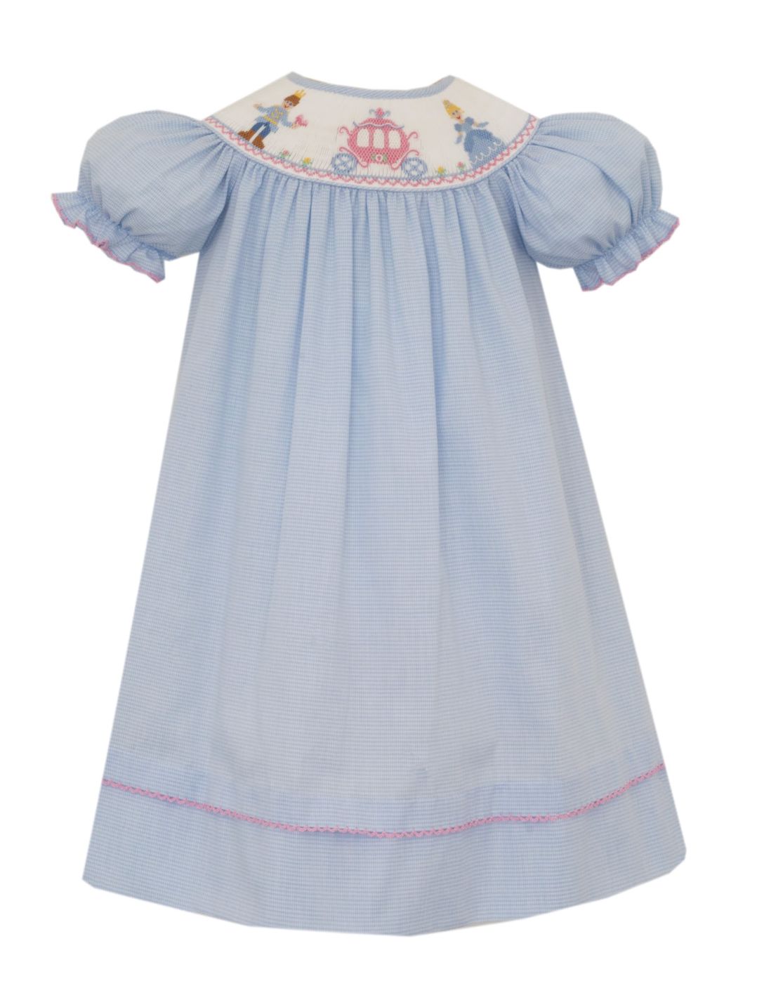 Cinderella Gingham Bishop Dress Girl Dress Anavini 