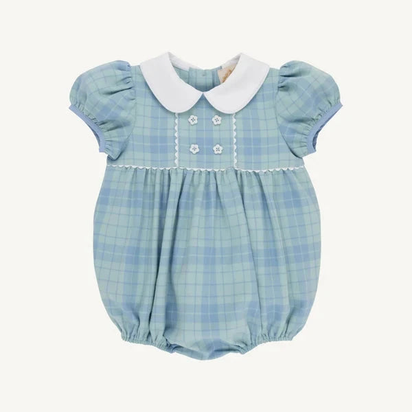 Cindy Lou Bubble - Audubon Park Plaid Girl Bubble Beaufort Bonnet 