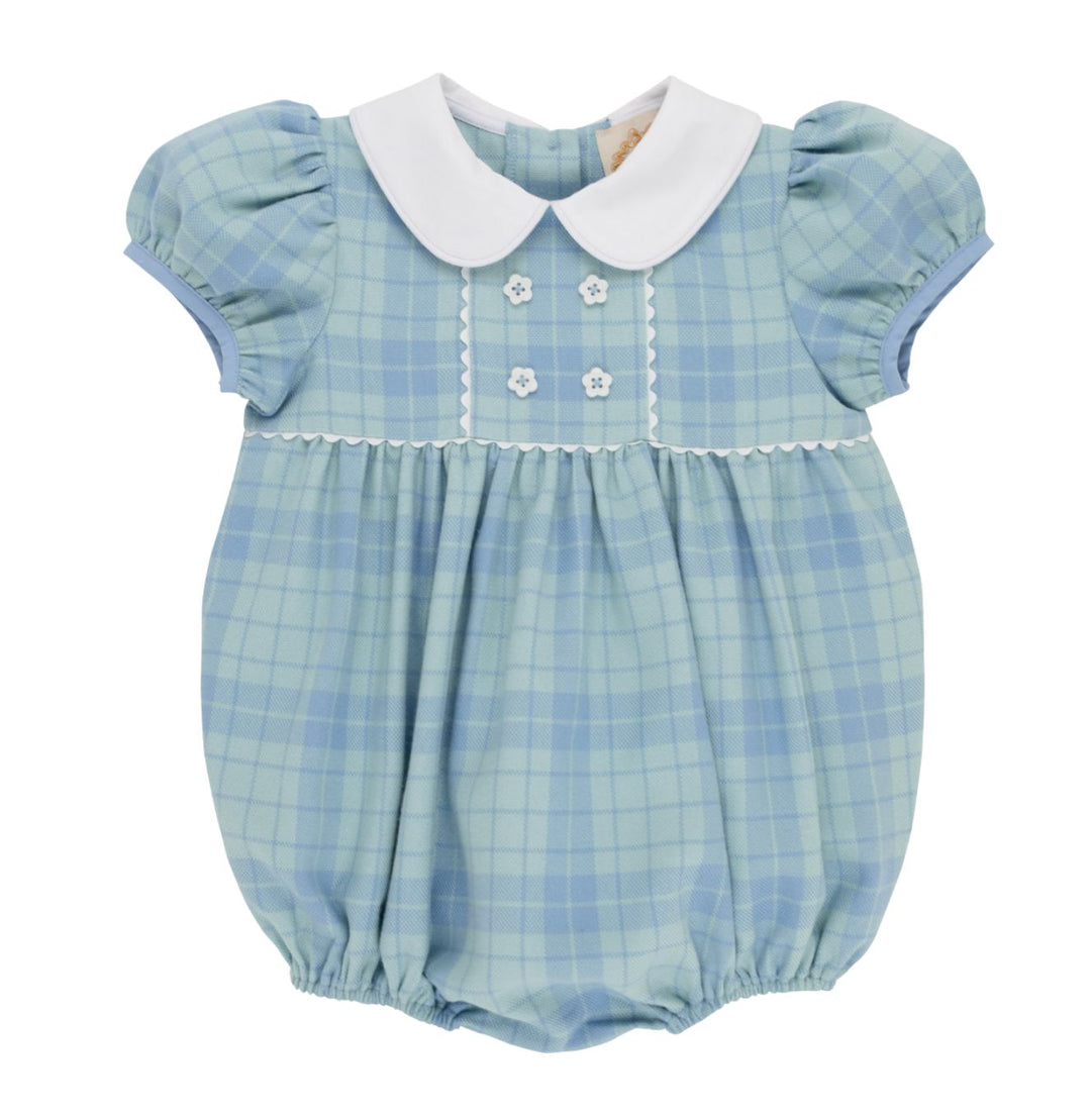 Cindy Lou Bubble - Audubon Park Plaid Girl Bubble Beaufort Bonnet 
