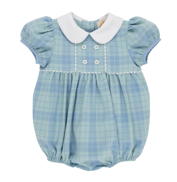 Cindy Lou Bubble - Audubon Park Plaid Girl Bubble Beaufort Bonnet 