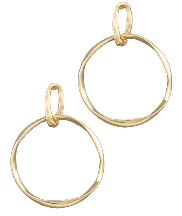 Circle Dangle Earrings - Gold Womens Earrings Golden Stella 