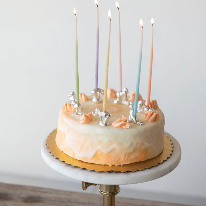 Circus Animal Birthday Cake Candle Holders - Set of 6 Bar Tools Creative Co-Op 