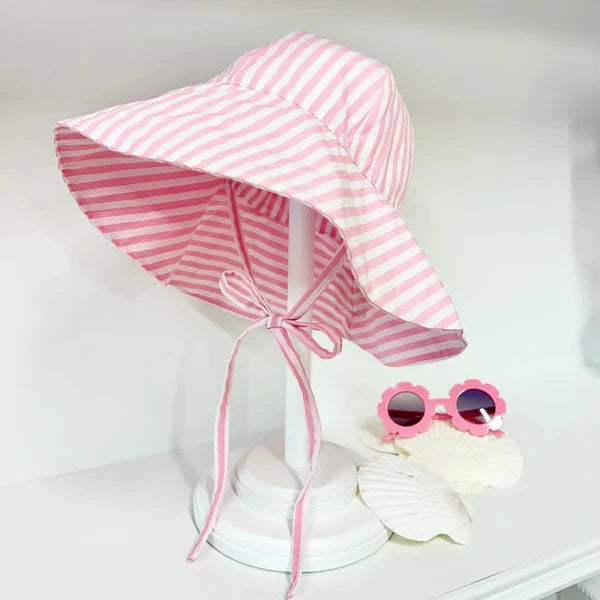 Cissy Sunhat - Pier Party Pinckney Pink Stripe Sunhat Beaufort Bonnet 