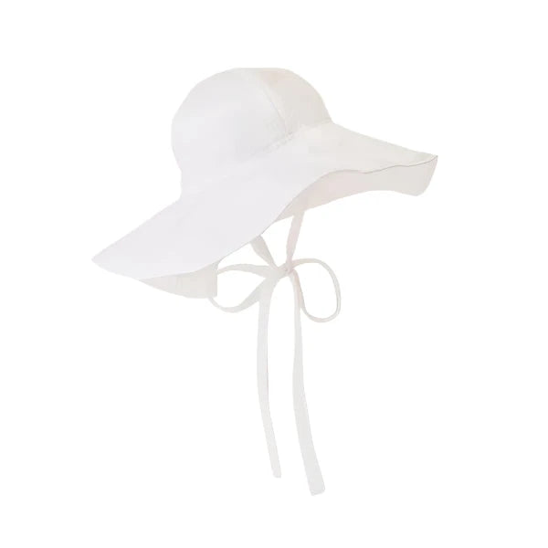 Cissy Sunhat - Worth Avenue White Seersucker Sunhat Beaufort Bonnet 