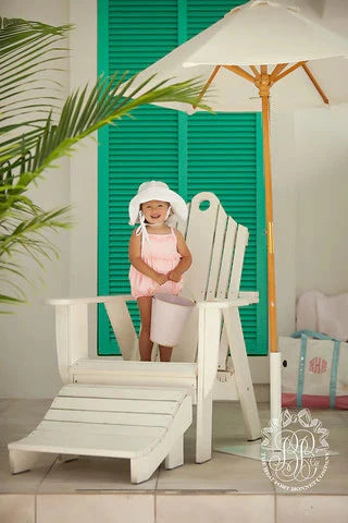 Cissy Sunhat - Worth Avenue White Seersucker Sunhat Beaufort Bonnet 