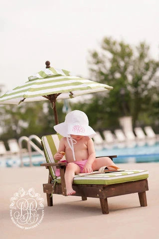 Cissy Sunhat - Worth Avenue White Seersucker Sunhat Beaufort Bonnet 