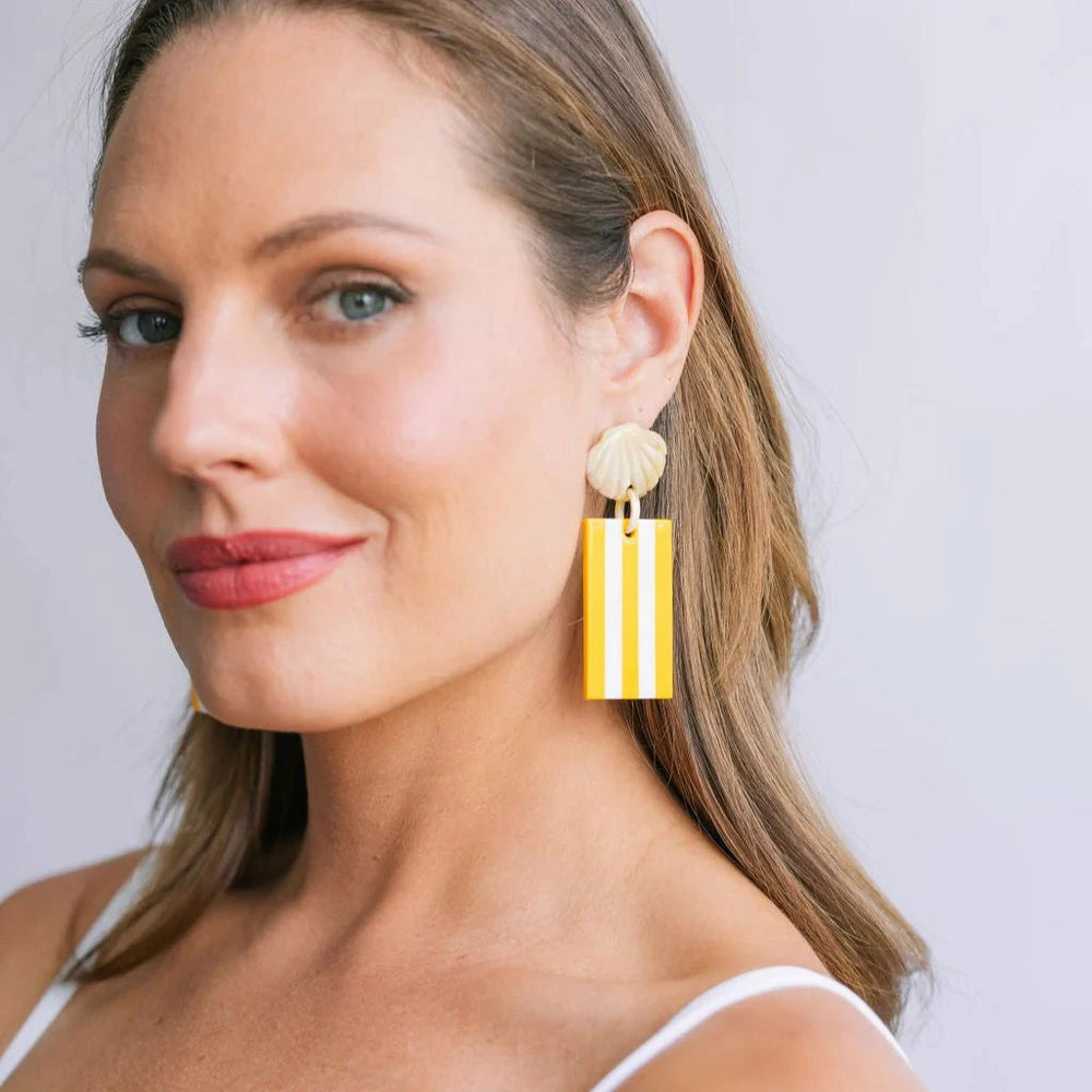 Citrus Shell Cabana Earrings Womens Earrings Sunshine Tienda 