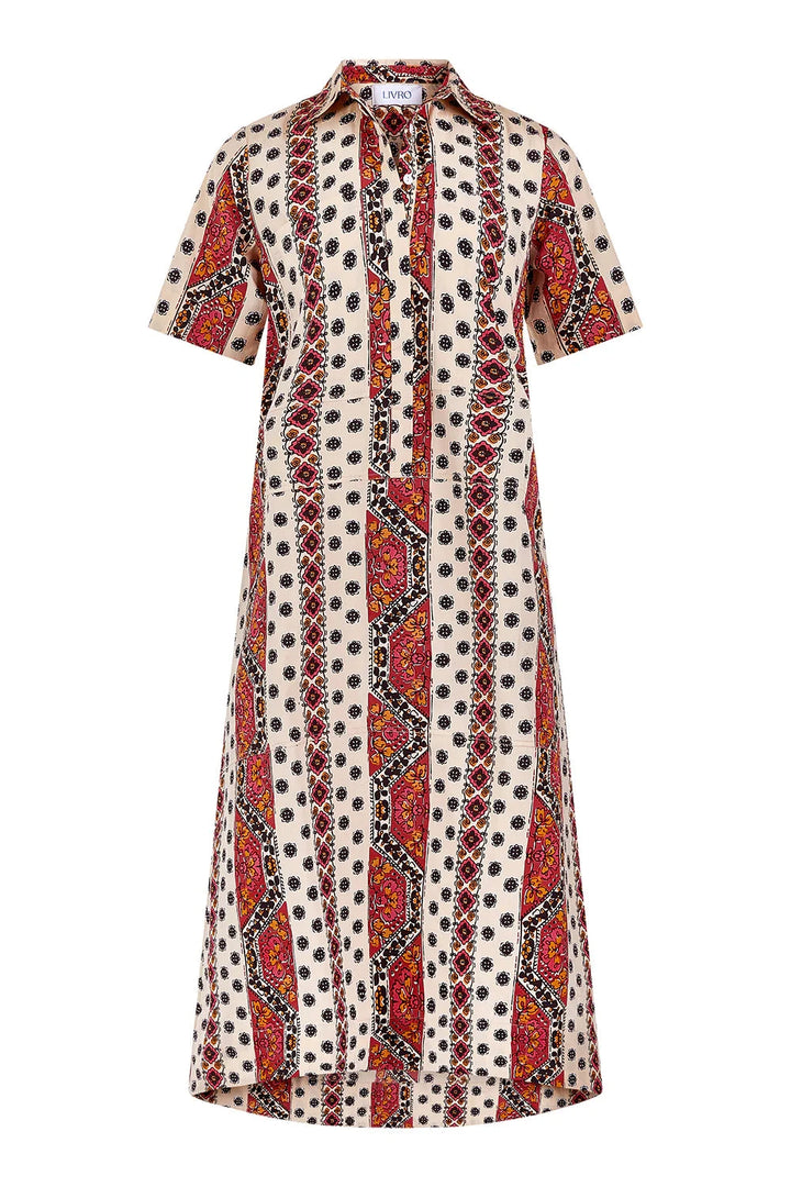 City Dress - Crimson Mosaic Womens Dress Livro 