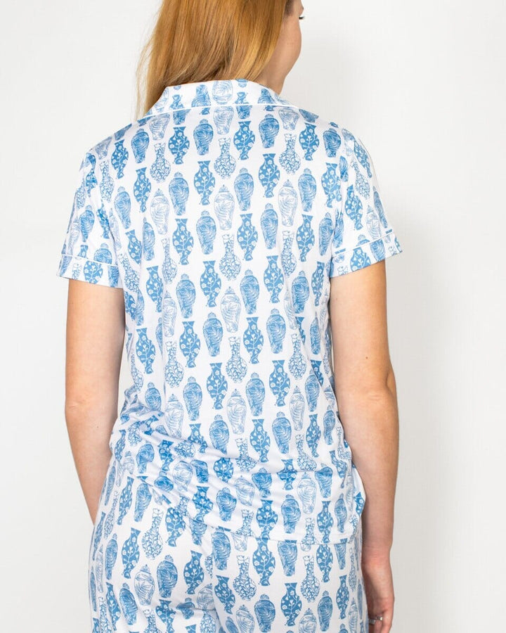Claire Short Sleeve Button Up Sleep Shirt Womens Pajamas The Royal Standard 