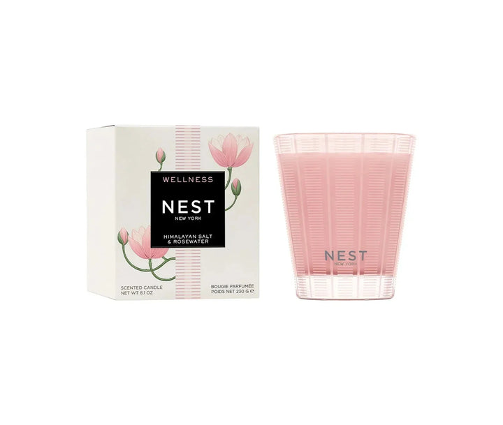 Classic Candle 8.1 oz - Himalayan Salt & Rosewater Candle Nest 