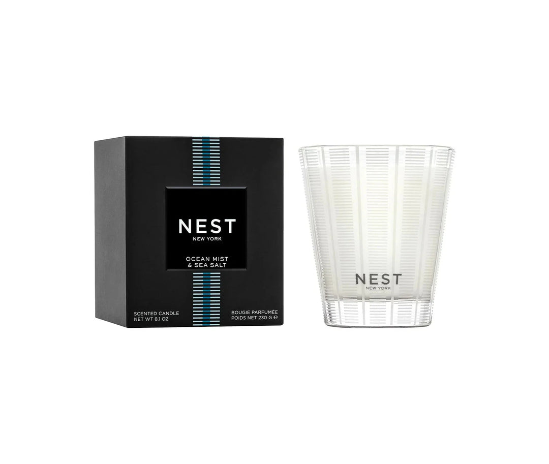 Classic Candle 8.1 oz - Ocean Mist & Sea Salt Candle Nest 
