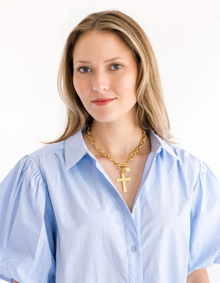Classic Cross Toggle Necklace Womens Necklace Susan Shaw 