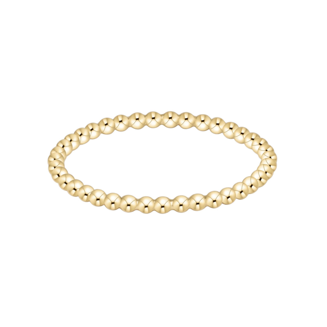 Classic Gold 1.5mm Bead Ring Womens Ring ENewton 