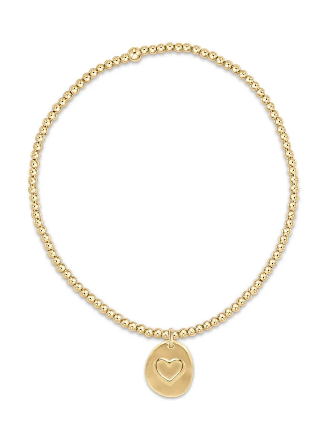 Classic Gold 2mm Bead Bracelet - Inspire Love Small Gold Charm Womens Bracelet ENewton 