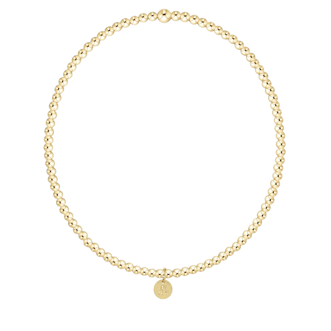 Classic Gold 2mm Bracelet - be you. Small Disc Womens Bracelet ENewton 