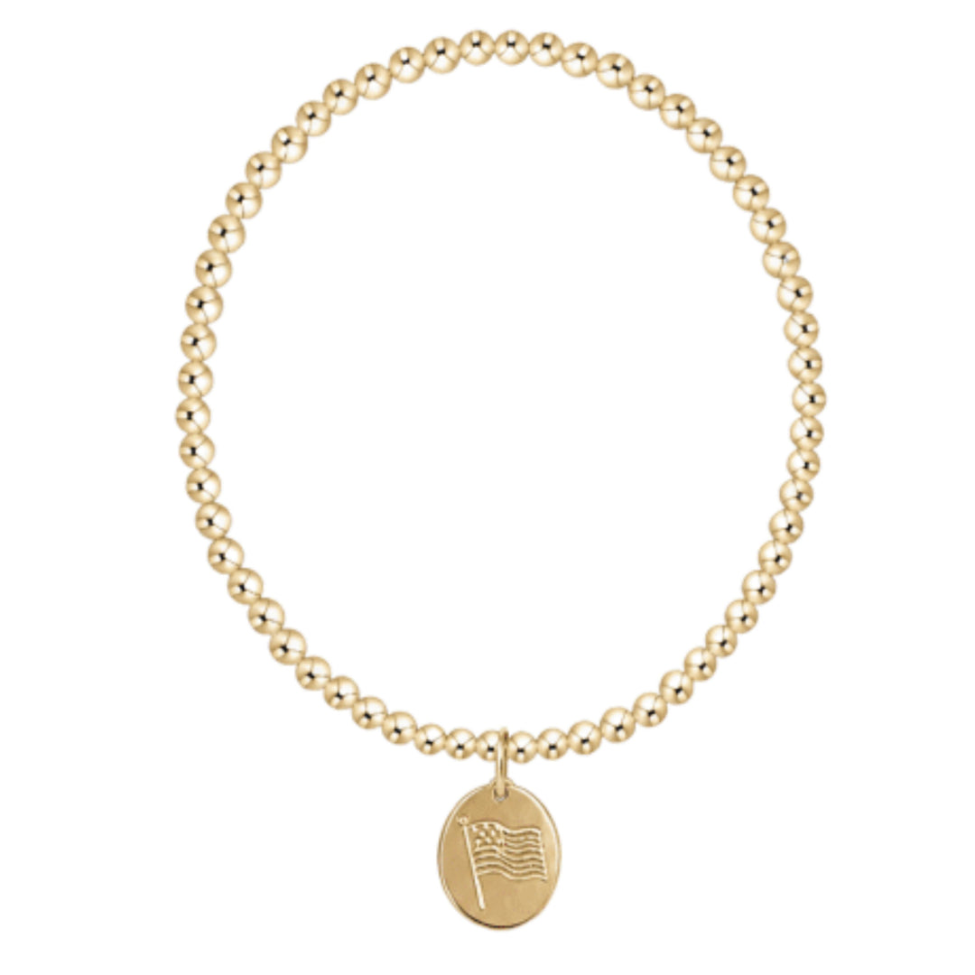 Classic Gold 3mm Bracelet - Inspire America Gold Disc Womens Bracelet ENewton 