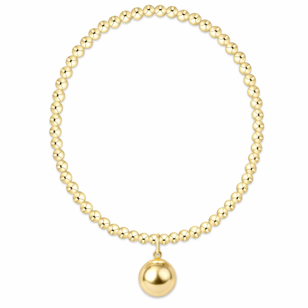 Classic Gold 3mm Bracelets - Classic Gold Charm Womens Bracelet ENewton 10mm Charm 