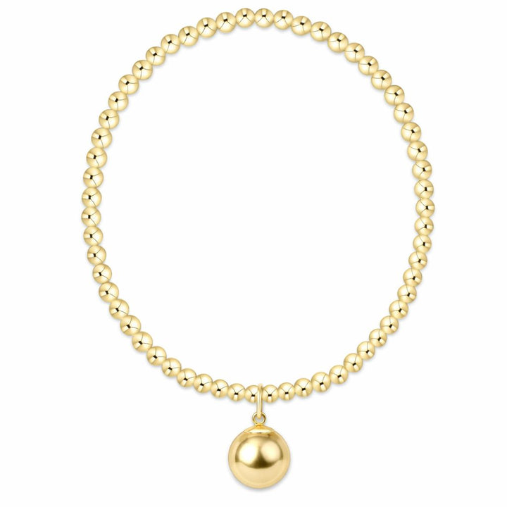 Classic Gold 3mm Bracelets - Classic Gold Charm Womens Bracelet ENewton 10mm Charm 