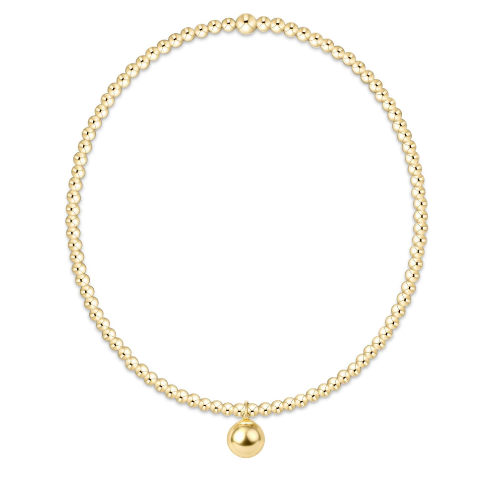 Classic Gold 3mm Bracelets - Classic Gold Charm Womens Bracelet ENewton 8mm Charm 