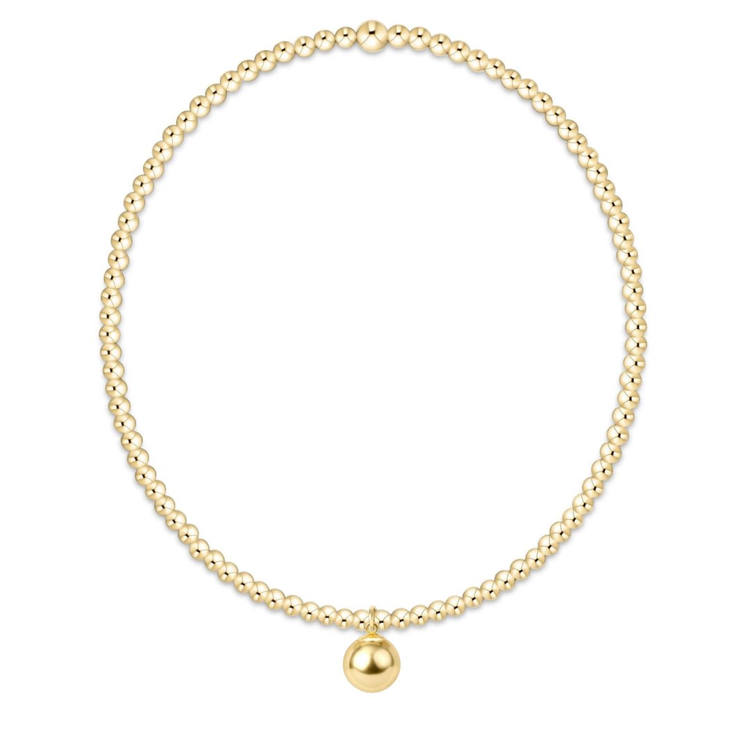 Classic Gold 3mm Bracelets - Classic Gold Charm Womens Bracelet ENewton 8mm Charm 