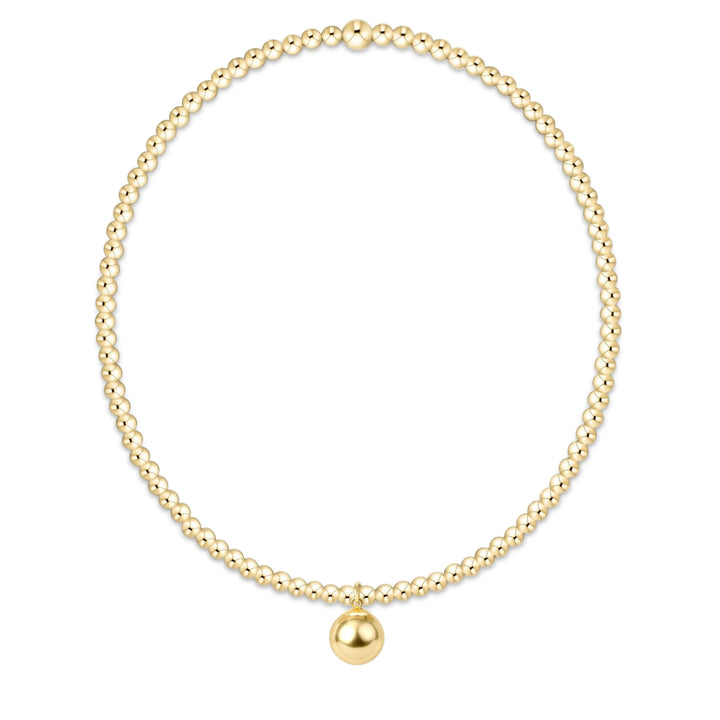 Classic Gold 3mm Bracelets - Classic Gold Charm Womens Bracelet ENewton 8mm Charm 