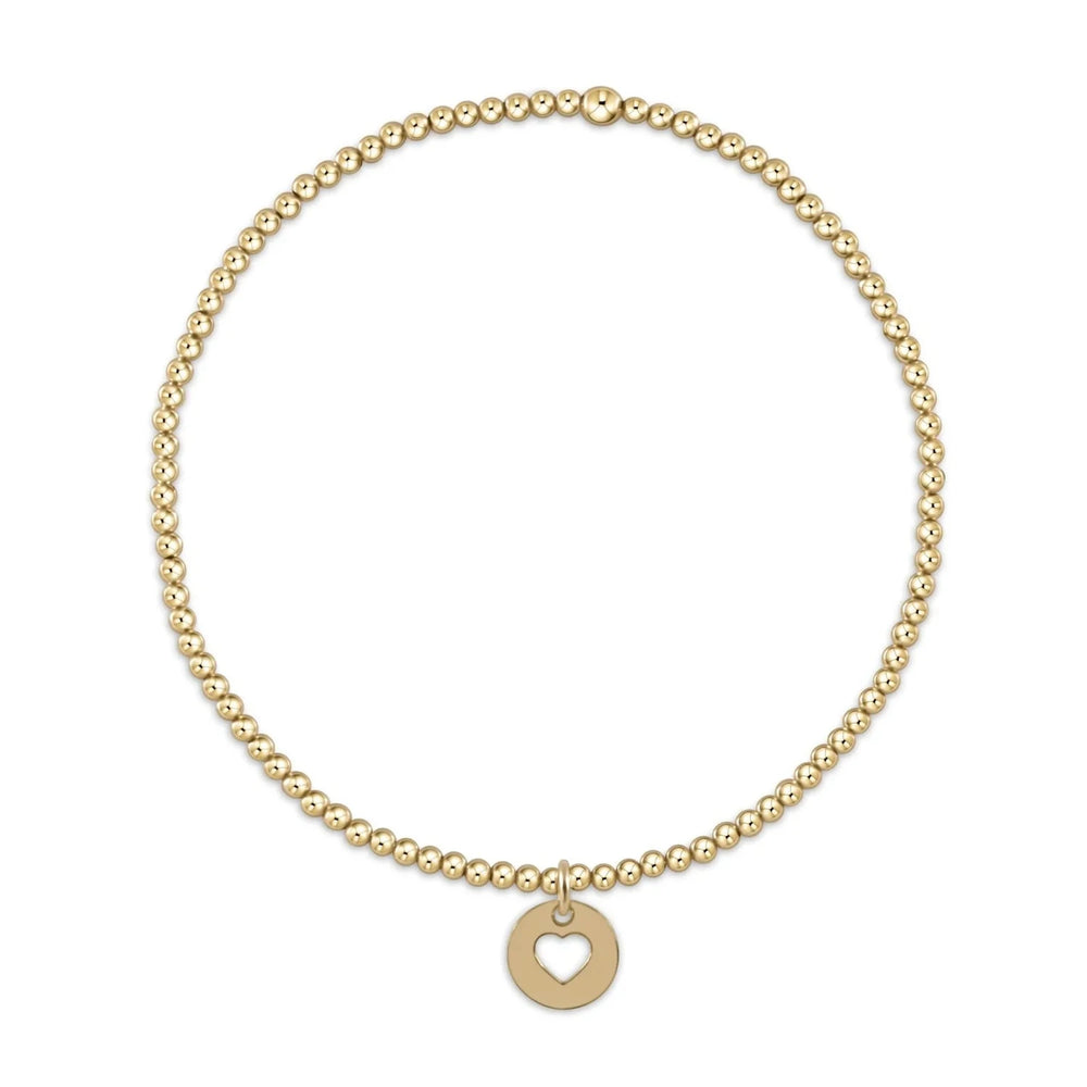 Classic Gold Bead Bracelet - Love Gold Disc Womens Bracelet ENewton 2mm 