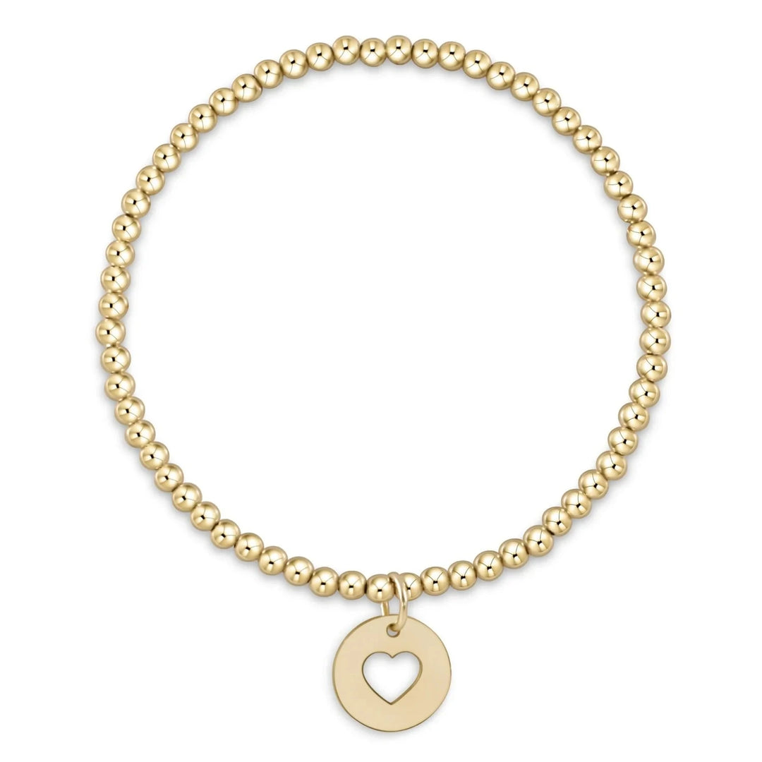 Classic Gold Bead Bracelet - Love Gold Disc Womens Bracelet ENewton 3mm 