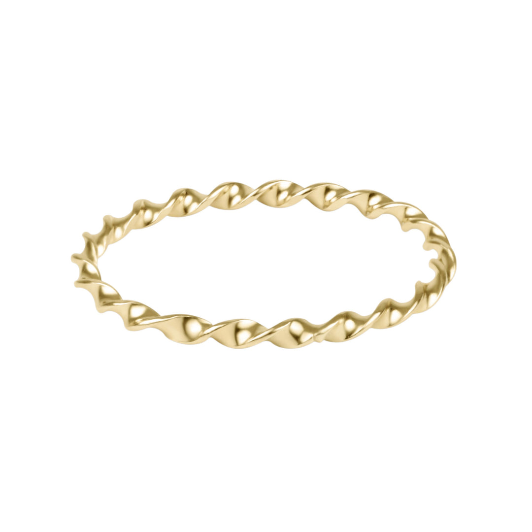 Classic Gold Twisted Thin Band Ring Womens Ring ENewton 