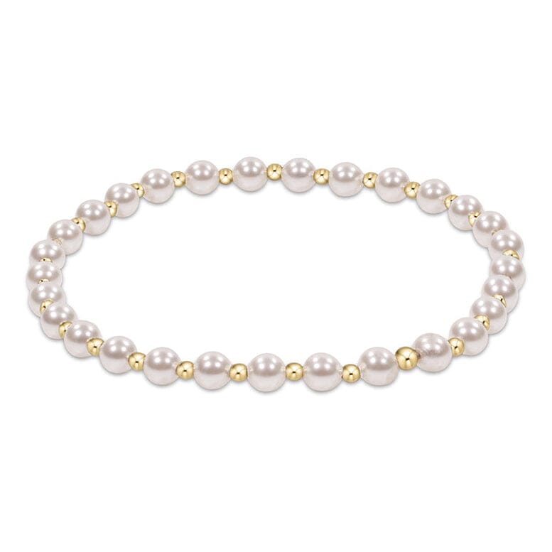Classic Grateful Pattern Bead Bracelet - Pearl Womens Bracelet ENewton 4mm 