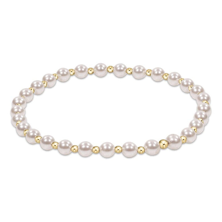 Classic Grateful Pattern Bead Bracelet - Pearl Womens Bracelet ENewton 4mm 