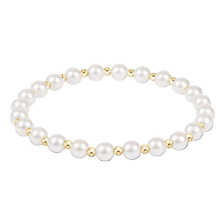 Classic Grateful Pattern Bead Bracelet - Pearl Womens Bracelet ENewton 5mm 