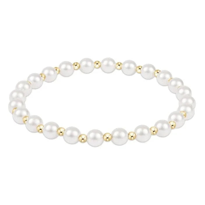 Classic Grateful Pattern Bead Bracelet - Pearl Womens Bracelet ENewton 5mm 